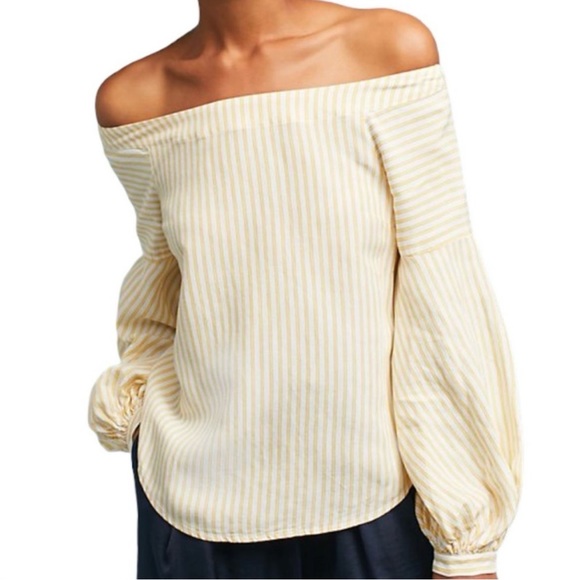 Anthropologie Tops - Anthropologie Maeve Off Shoulder Balloon Sleeves Blouse shirt top | Size 0
